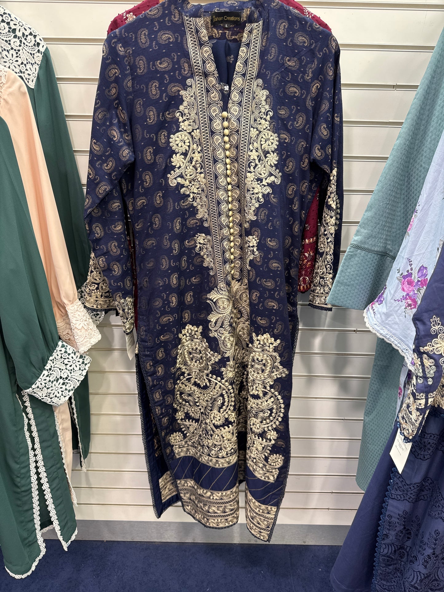 3 Pcs Suit Emb Navy Large