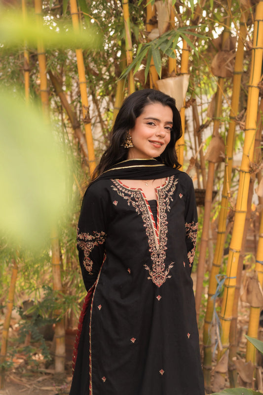 Aarzoo - 3Pc (Frock & Dupatta) L