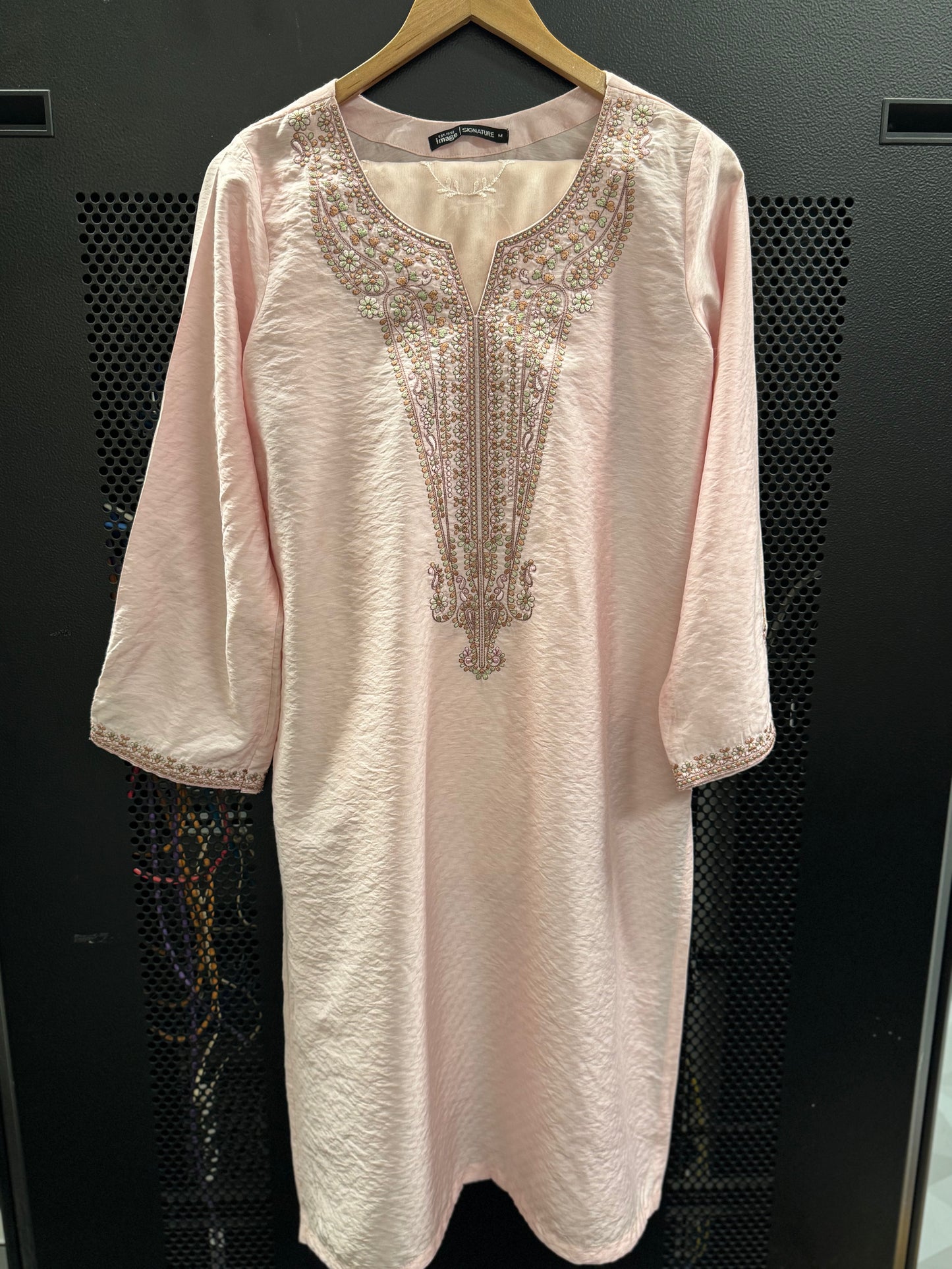 Baby Pink Cotton 3 Piece Suit